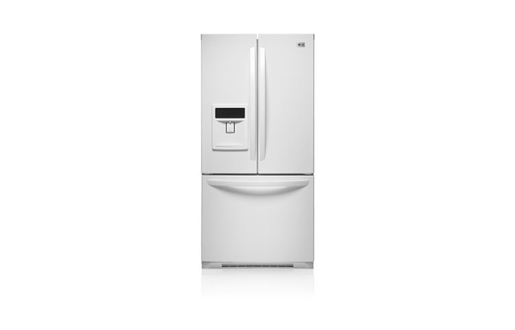 Front view of 3-Door French Door Refrigerator with External Water Dispenser (22.7 cu.ft.) LFD23860SW