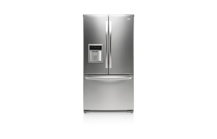 Front view of 3-Door French Door Refrigerator with External Water Dispenser (24.7 cu.ft.) LFD25870ST
