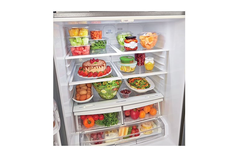 LG 30" Black Stainless Steel French Door Refrigerator with Smart Cooling System, 22 cu. Ft., LFNS22520D
