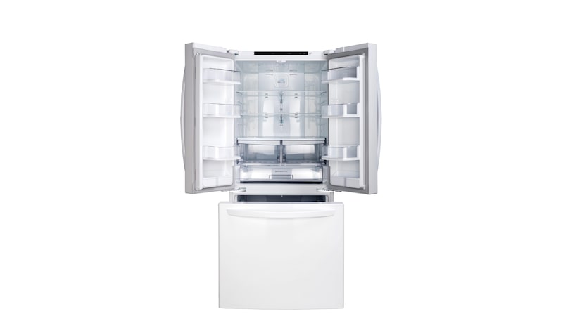 LG 30" French Door Refrigerator with Smart Cooling System, 22 cu. Ft., LFNS22520W