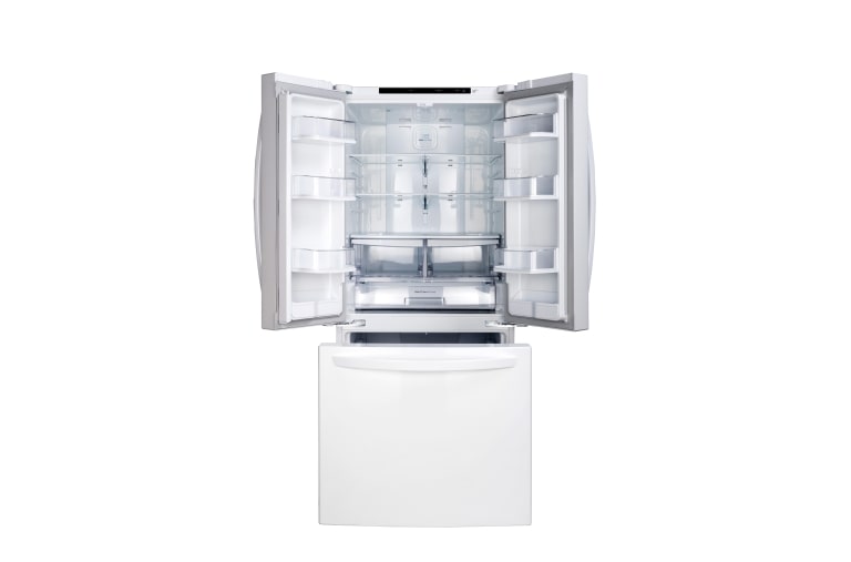 LG 30" French Door Refrigerator with Smart Cooling System, 22 cu. Ft., LFNS22520W