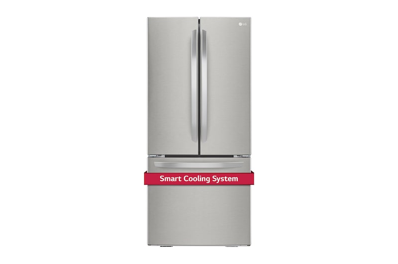 LG 30" French Door Refrigerator with Smart Cooling System, 22 cu. Ft., LFNS22530S