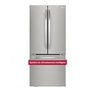 Front view of 30&#34; French Door Refrigerator with Smart Cooling System, 22 cu. Ft. LFNS22530S