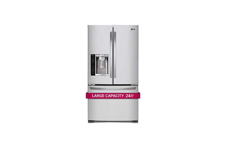 Front view of  24 cu. ft. French Door Refrigerator LFX25974ST