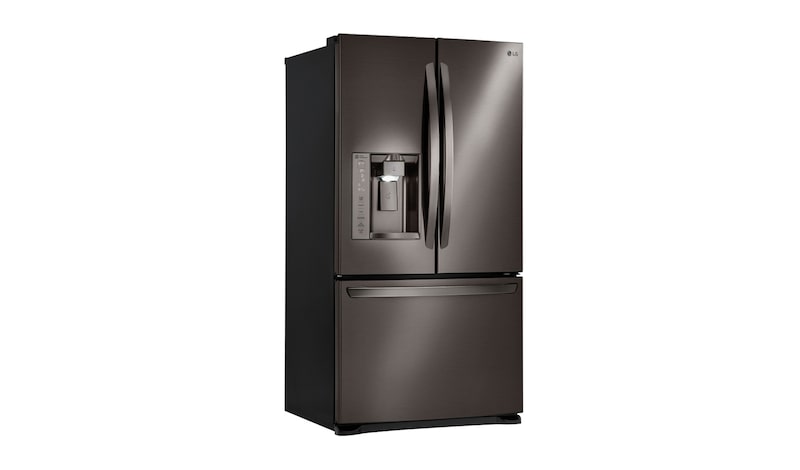 LG 36" Black Stainless Steel French Door Refrigerator with Slim SpacePlus™ Ice System, 27 cu. ft., LFX28968D