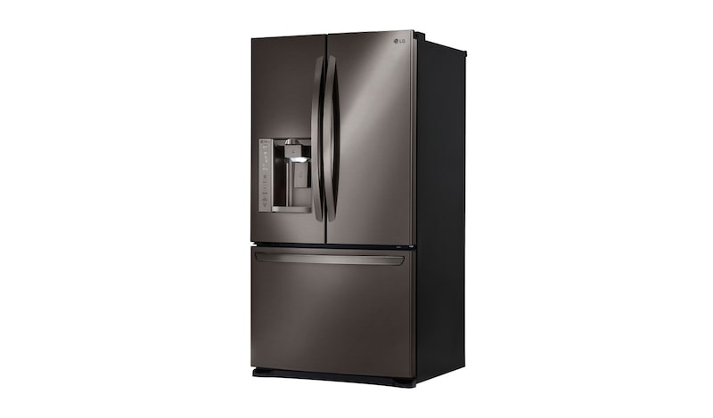 LG 36" Black Stainless Steel French Door Refrigerator with Slim SpacePlus™ Ice System, 27 cu. ft., LFX28968D