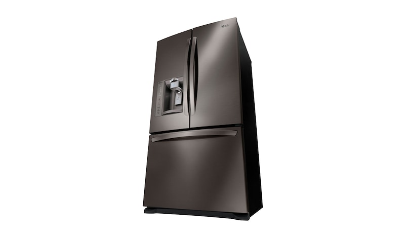 LG 36" Black Stainless Steel French Door Refrigerator with Slim SpacePlus™ Ice System, 27 cu. ft., LFX28968D