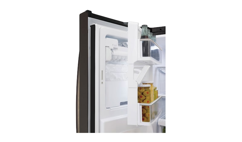 LG 36" Black Stainless Steel French Door Refrigerator with Slim SpacePlus™ Ice System, 27 cu. ft., LFX28968D