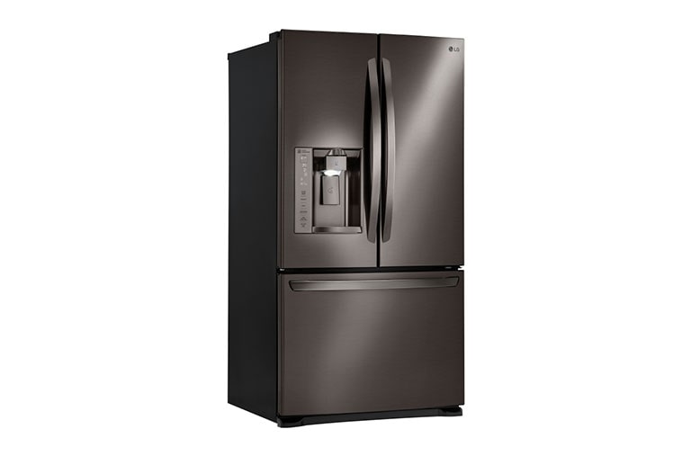 LG 36" Black Stainless Steel French Door Refrigerator with Slim SpacePlus™ Ice System, 27 cu. ft., LFX28968D