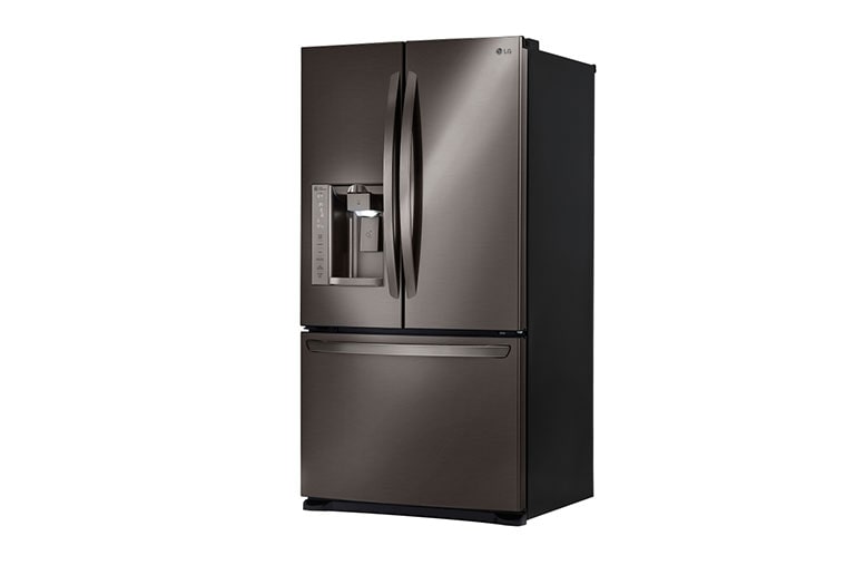 LG 36" Black Stainless Steel French Door Refrigerator with Slim SpacePlus™ Ice System, 27 cu. ft., LFX28968D