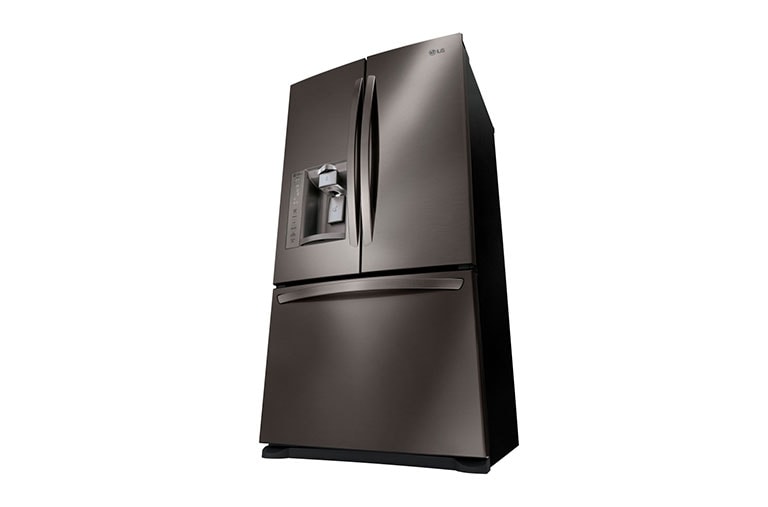 LG 36" Black Stainless Steel French Door Refrigerator with Slim SpacePlus™ Ice System, 27 cu. ft., LFX28968D