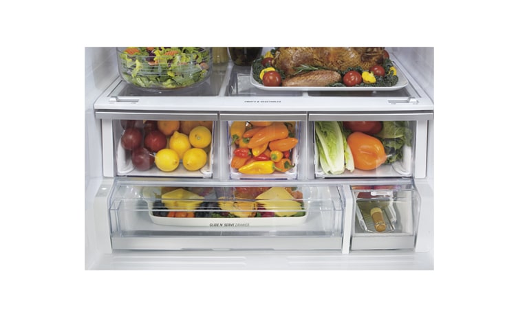 LG 36 Inch, 30.5 cu.ft. Super-Capacity 3-door French Door Refrigerator with BlastChiller™, LFX31935ST