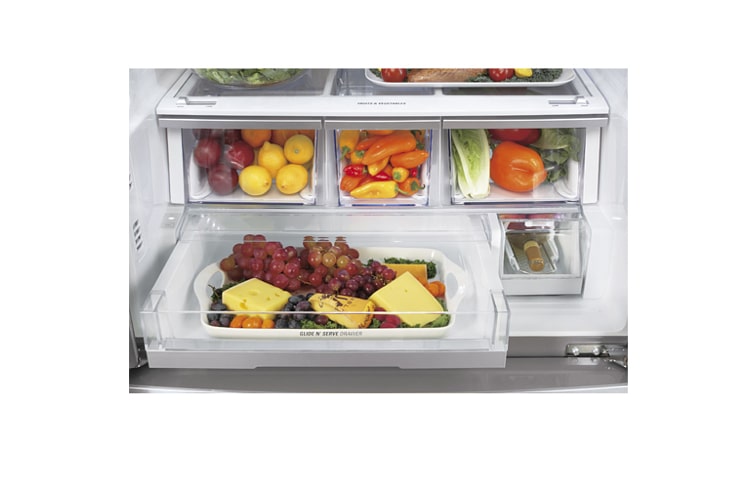 LG 36 Inch, 30.5 cu.ft. Super-Capacity 3-door French Door Refrigerator with BlastChiller™, LFX31935ST