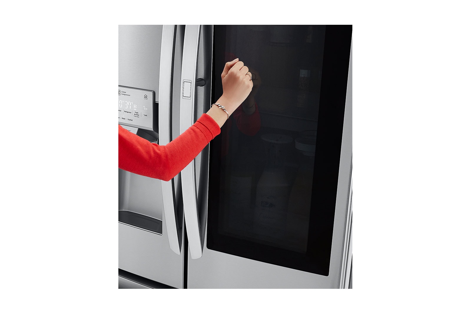 LG 36" Counter Depth Smudge Resistant Refrigerator with InstaView® Door-in-Door® and Dual Ice Maker, 22 cu. Ft., LFXC22596S