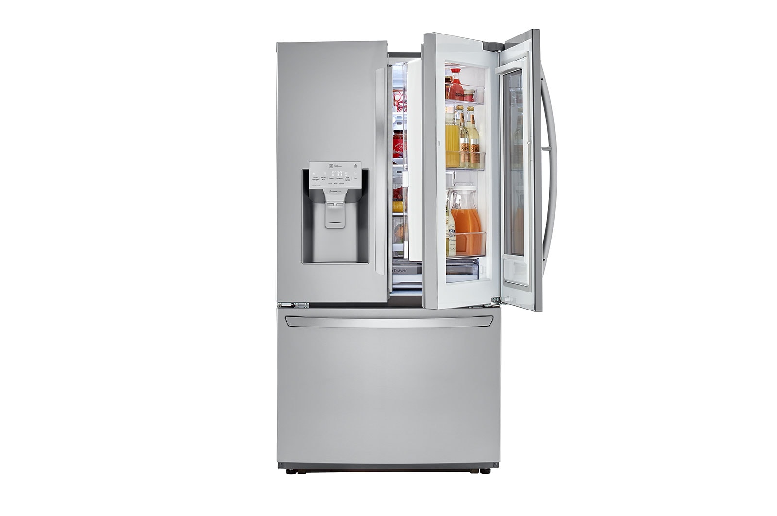 LG 36" Counter Depth Smudge Resistant Refrigerator with InstaView® Door-in-Door® and Dual Ice Maker, 22 cu. Ft., LFXC22596S