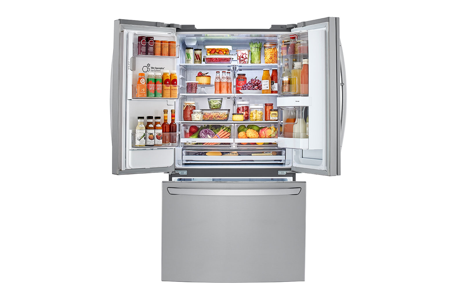 LG 36" Counter Depth Smudge Resistant Refrigerator with InstaView® Door-in-Door® and Dual Ice Maker, 22 cu. Ft., LFXC22596S