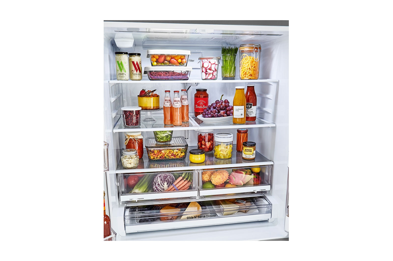 LG 36" Counter Depth Smudge Resistant Refrigerator with InstaView® Door-in-Door® and Dual Ice Maker, 22 cu. Ft., LFXC22596S