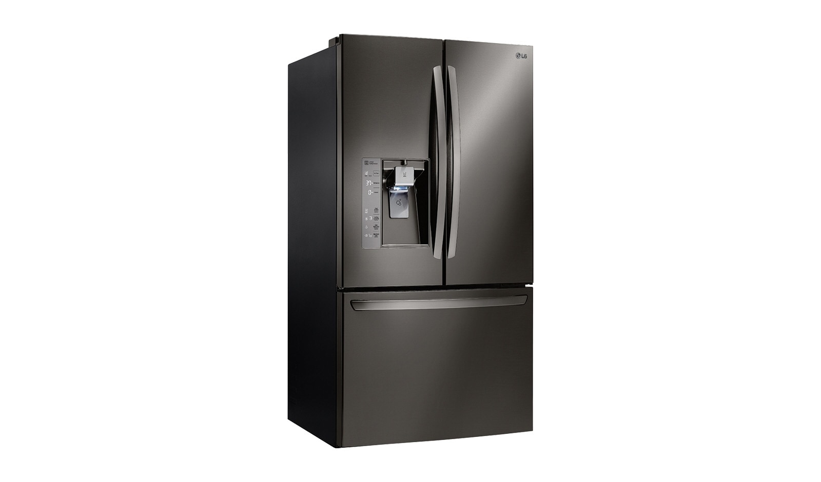 LG 36" Black Stainless Steel Counter Depth French Door Refrigerator, 24 cu.ft., LFXC24726D
