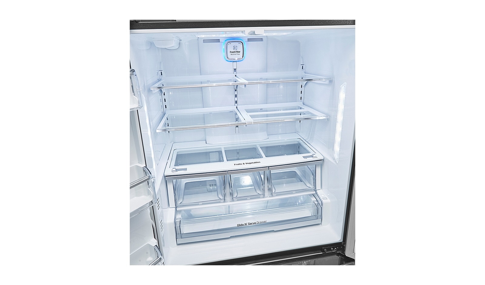 LG 36" Black Stainless Steel Counter Depth French Door Refrigerator, 24 cu.ft., LFXC24726D