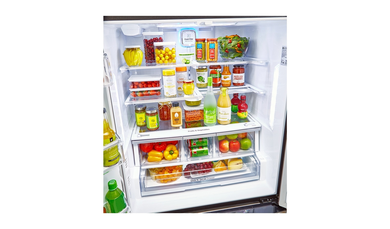 LG 36" Black Stainless Steel Counter Depth French Door Refrigerator, 24 cu.ft., LFXC24726D