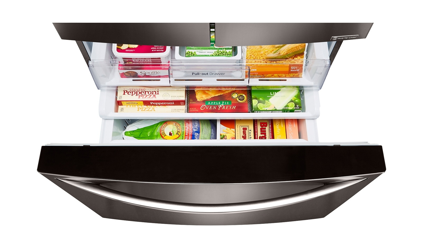 LG 36" Black Stainless Steel Counter Depth French Door Refrigerator, 24 cu.ft., LFXC24726D
