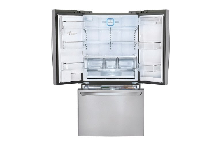 LG 36" Counter Depth French Door Refrigerator with Slim SpacePlus™ Ice System, 24 cu.ft., LFXC24726S