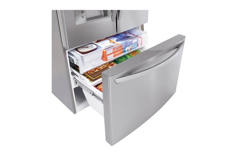 LG 36" Counter Depth French Door Refrigerator with Slim SpacePlus™ Ice System, 24 cu.ft., LFXC24726S
