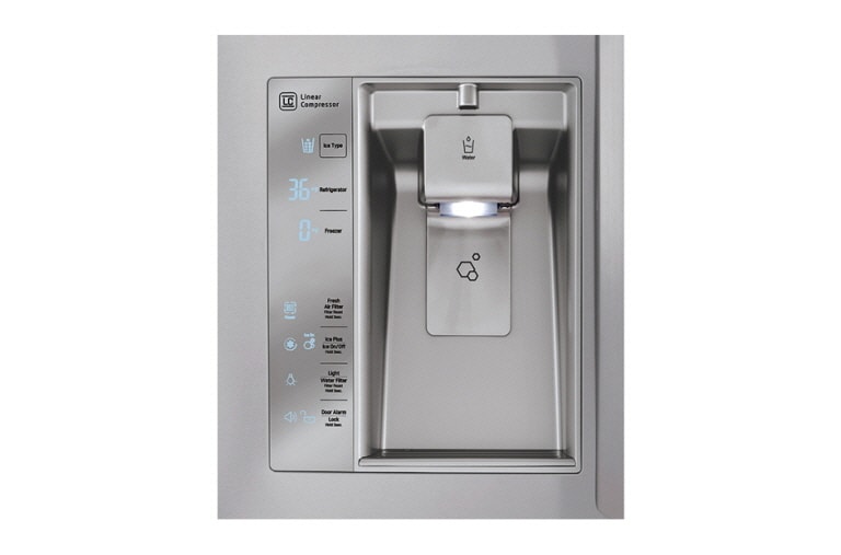 LG 36" Counter Depth French Door Refrigerator with Slim SpacePlus™ Ice System, 24 cu.ft., LFXC24726S