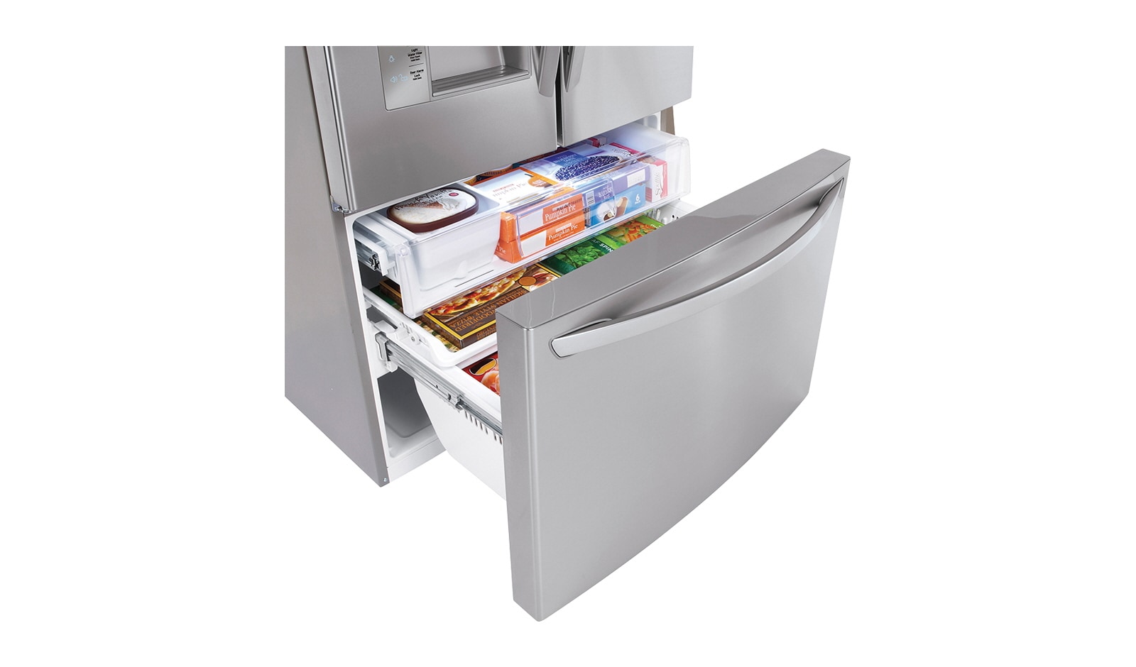 LG 36" Counter Depth French Door Refrigerator with Slim SpacePlus™ Ice System, 24 cu.ft., LFXC24726S