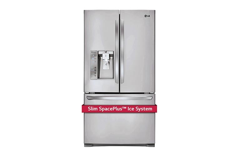 Front view of 36&#34; Counter Depth French Door Refrigerator with Slim SpacePlus™ Ice System, 24 cu.ft. LFXC24726S