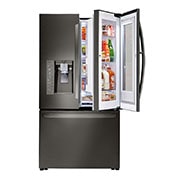 LG 36" Black Stainless Steel Counter Depth French Door Refrigerator with InstaView™ Door-in-Door®, 24 cu.ft. , LFXC24796D