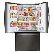 LG 36" Black Stainless Steel Counter Depth French Door Refrigerator with InstaView™ Door-in-Door®, 24 cu.ft. , LFXC24796D