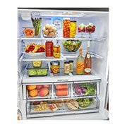 LG 36" Black Stainless Steel Counter Depth French Door Refrigerator with InstaView™ Door-in-Door®, 24 cu.ft. , LFXC24796D