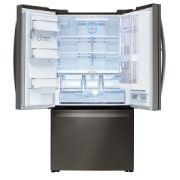 LG 36" Black Stainless Steel Counter Depth French Door Refrigerator with InstaView™ Door-in-Door®, 24 cu.ft. , LFXC24796D