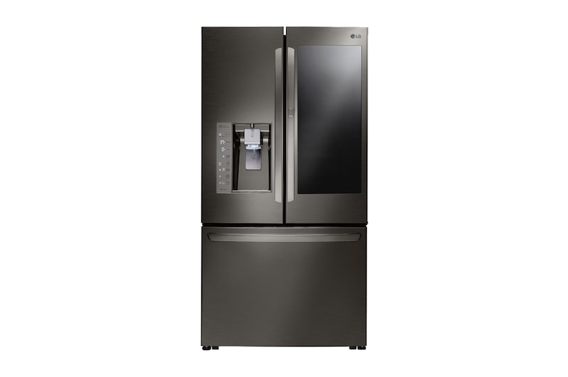 LG 36" Black Stainless Steel Counter Depth French Door Refrigerator with InstaView™ Door-in-Door®, 24 cu.ft. , LFXC24796D