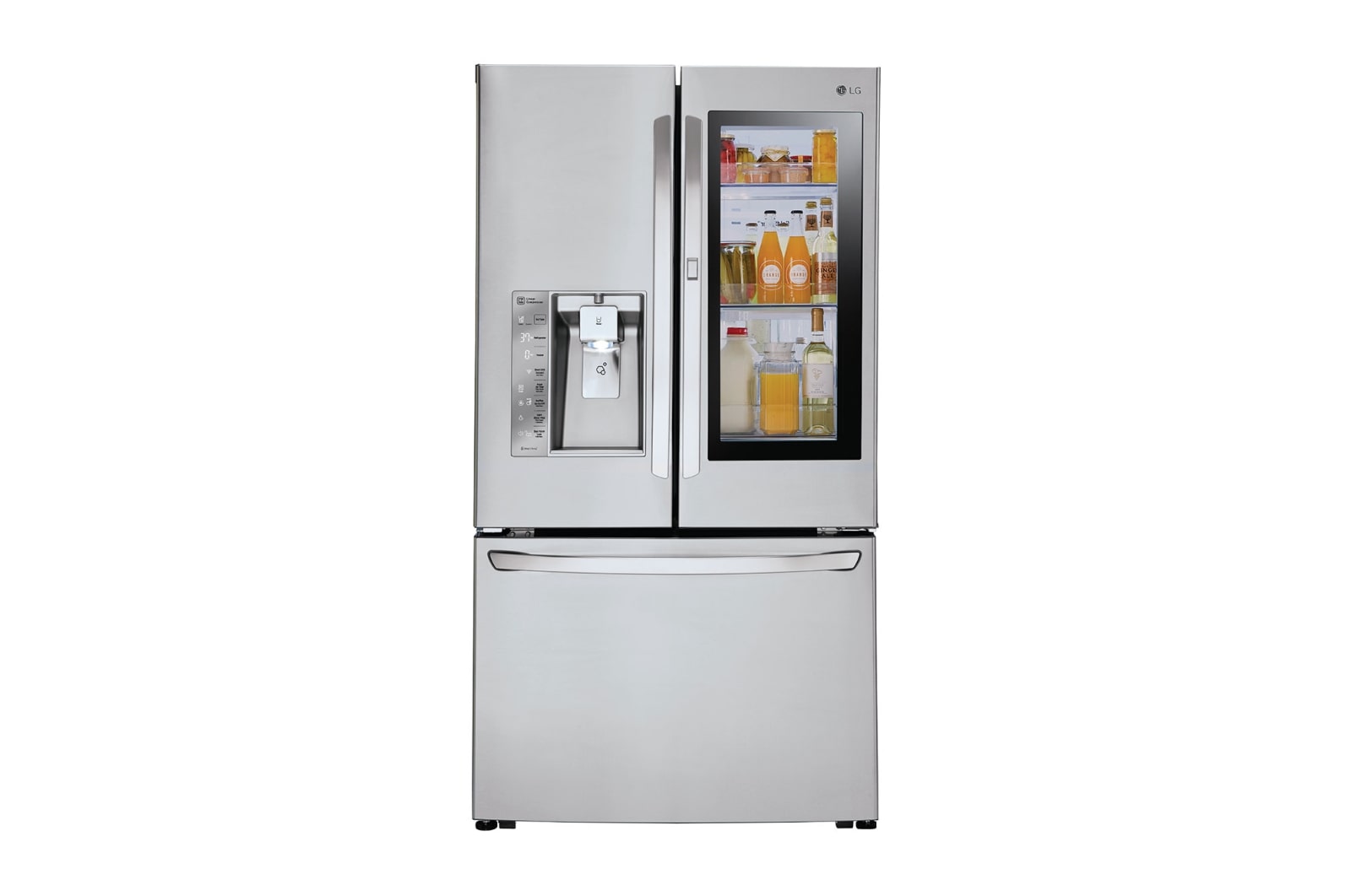 Front view of 36&#34; Counter Depth French Door Refrigerator with Instaview™ Door-in-Door®, 24 cu.ft. LFXC24796S