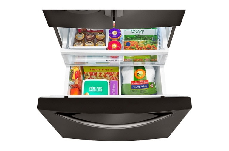 LG 33" Black Stainless Steel French Door Refrigerator, 24 cu.ft., LFXS24623D