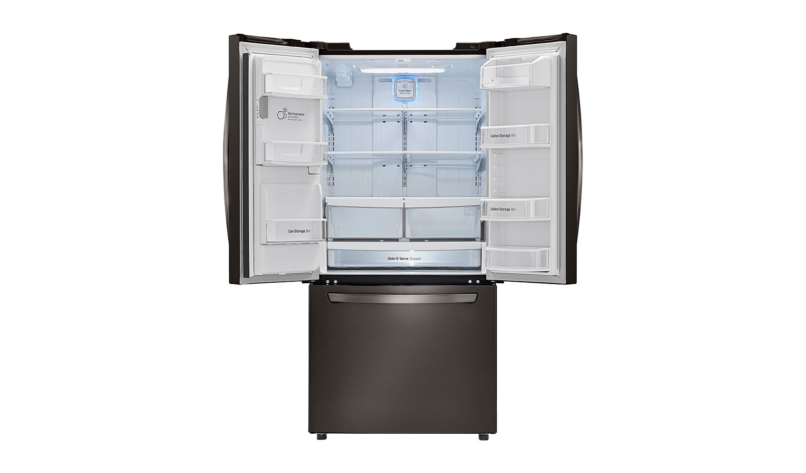 LG 33" Black Stainless Steel French Door Refrigerator, 24 cu.ft., LFXS24623D