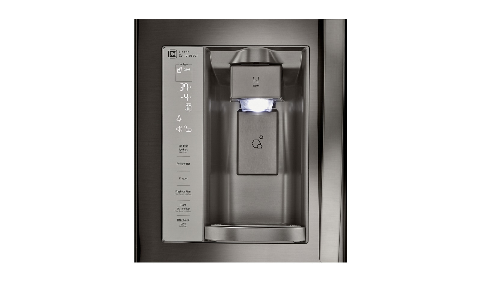 LG 33" Black Stainless Steel French Door Refrigerator, 24 cu.ft., LFXS24623D