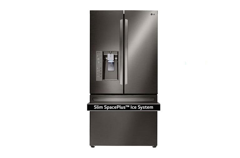 Front view of 33&#34; Black Stainless Steel French Door Refrigerator, 24 cu.ft. LFXS24623D