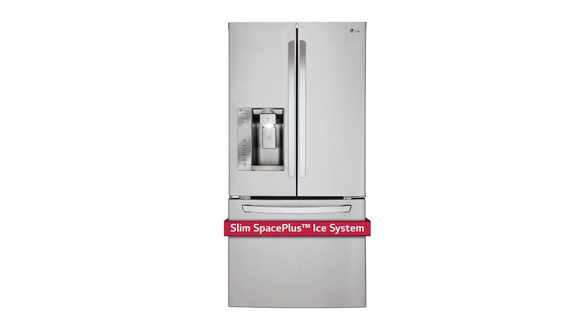 LG 33" French Door Refrigerator with Slim SpacePlus™ Ice System, 24 cu.ft., LFXS24623S