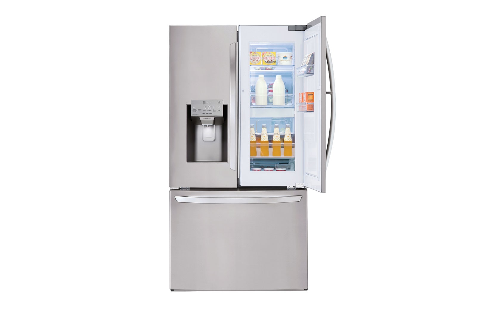 Front view of 36&#34; Smudge Resistant Refrigerator with Door-in-Door®, WiFi connectivity and Dual Ice Makers LFXS26566S