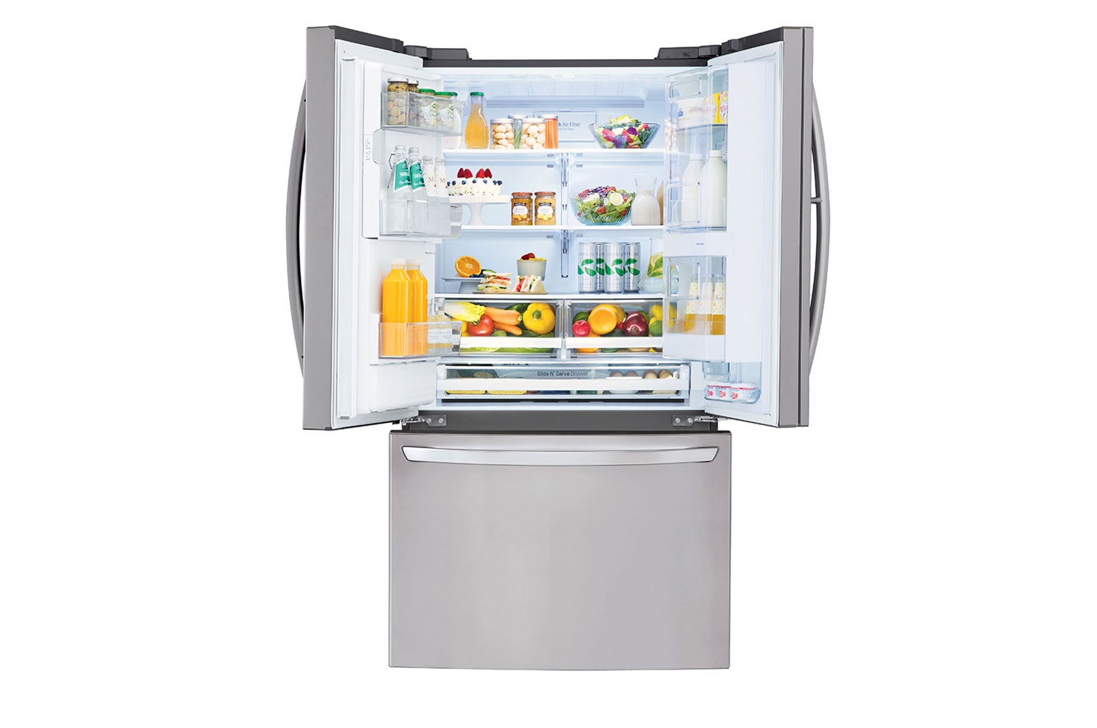 LG 36" Smudge Resistant Refrigerator with Door-in-Door®, WiFi connectivity and Dual Ice Makers, LFXS26566S