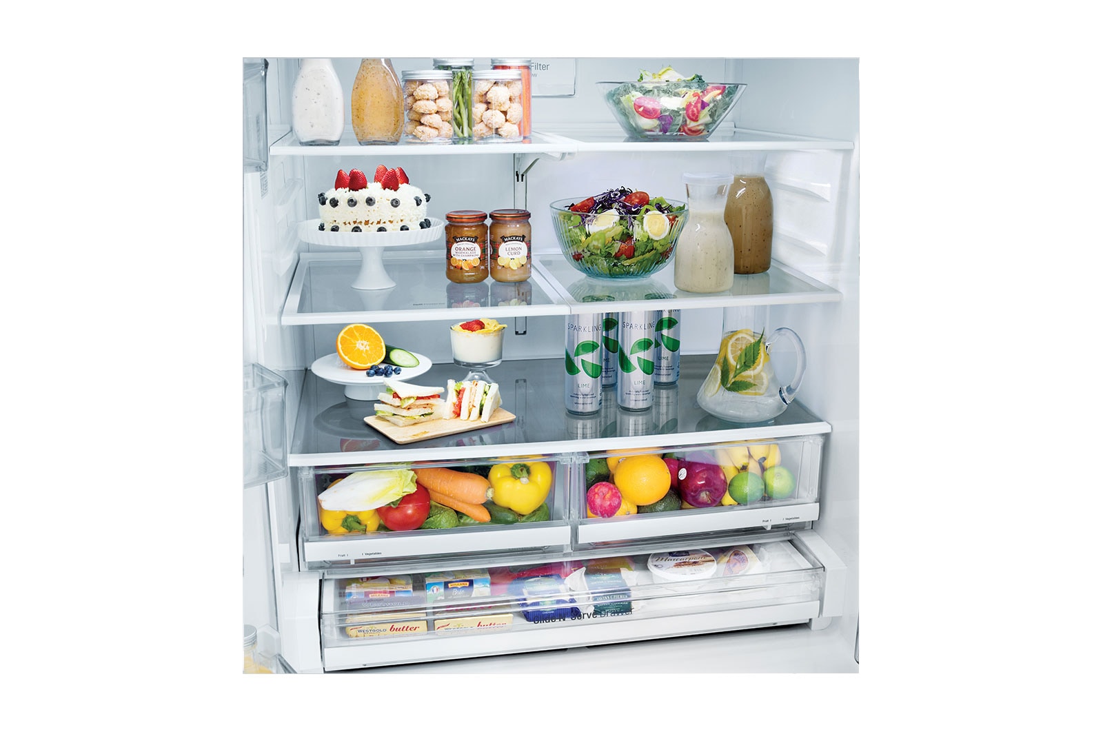 LG 36" Smudge Resistant Refrigerator with Door-in-Door®, WiFi connectivity and Dual Ice Makers, LFXS26566S