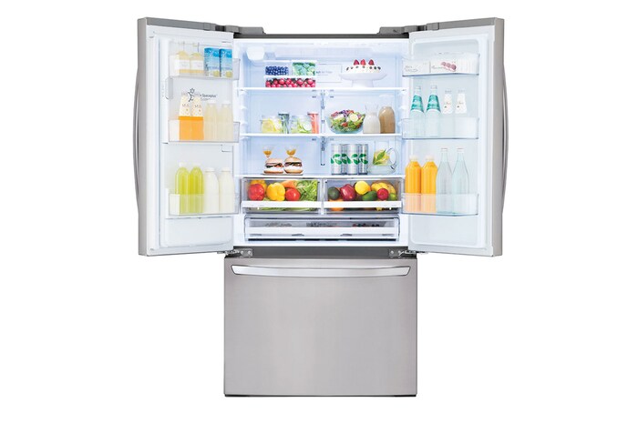 LG 36" 26 cu.ft. Standard-Depth French 3-Door Refrigerator | Ice & Water Dispenser | Dual Ice Maker, LFXS26973S