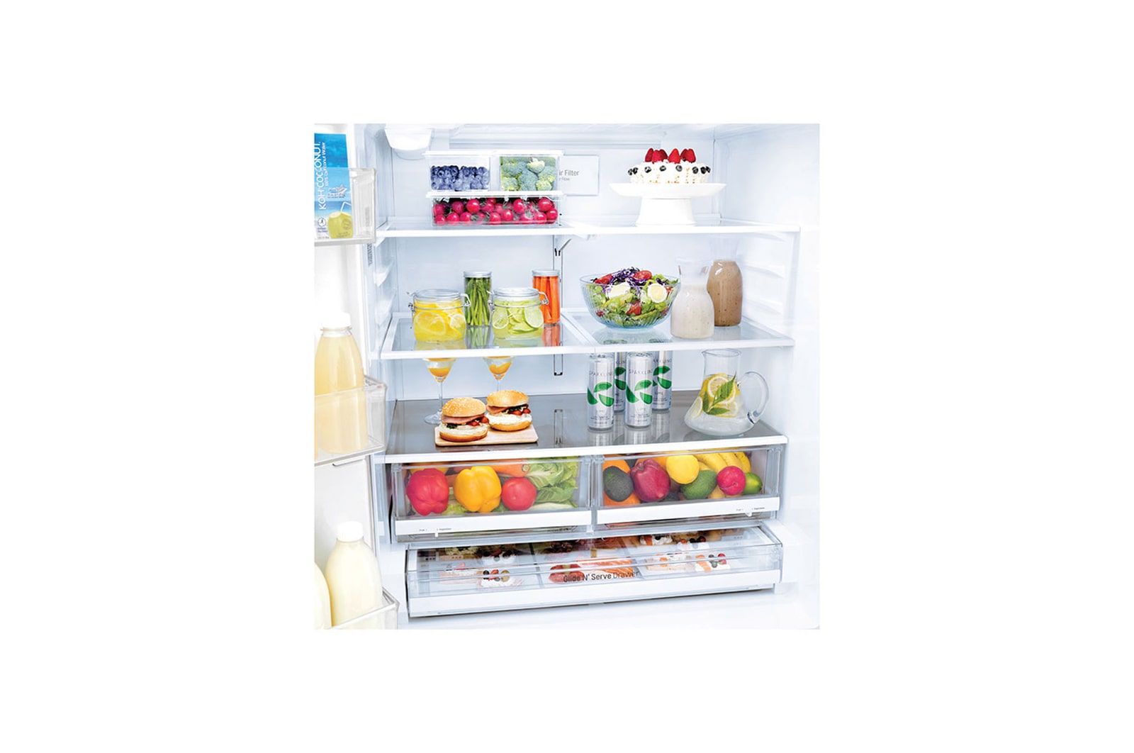 LG 36'' Smudge Resistant Refrigerator with ThinQ® Technology and Dual Ice Makers, LFXS26973S