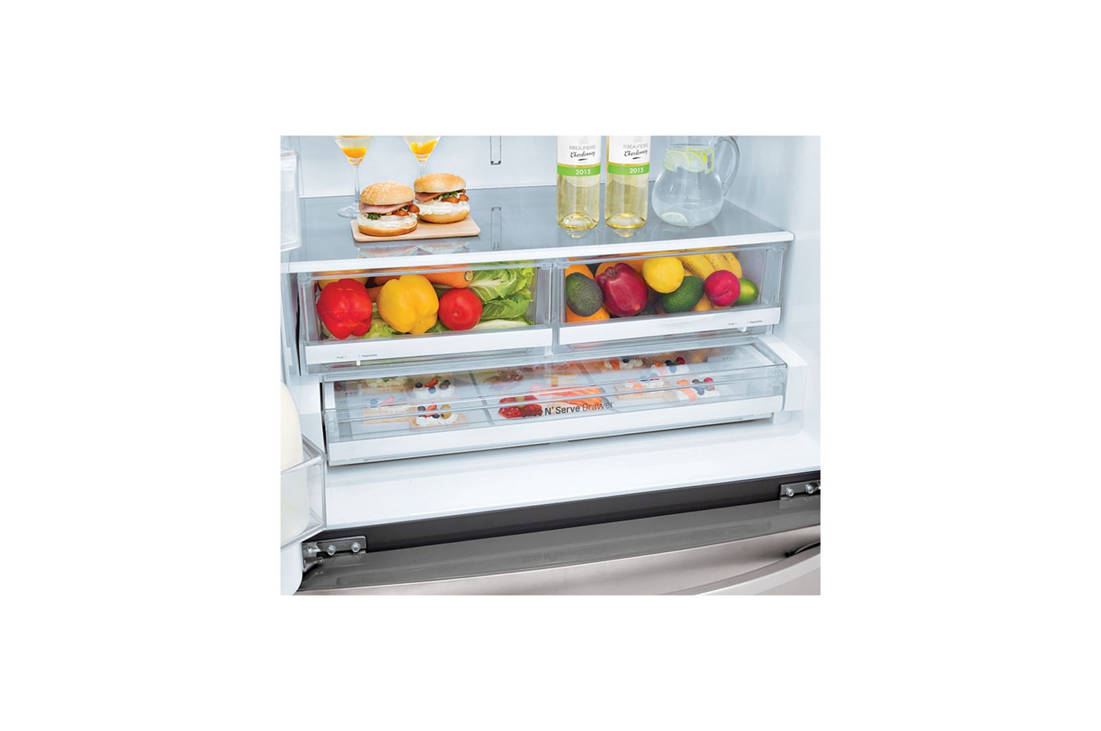 LG 36'' Smudge Resistant Refrigerator with ThinQ® Technology and Dual Ice Makers, LFXS26973S