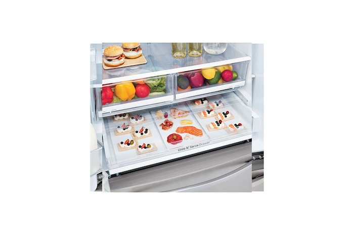 LG 36" 26 cu.ft. Standard-Depth French 3-Door Refrigerator | Ice & Water Dispenser | Dual Ice Maker, LFXS26973S