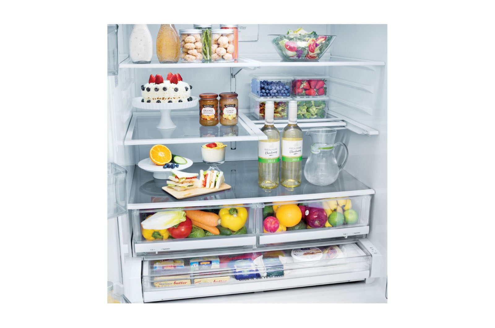 LG 36″ Matte Black French Door Refrigerator with Door-in-Door®, 28 cu.ft., LFXS28566M
