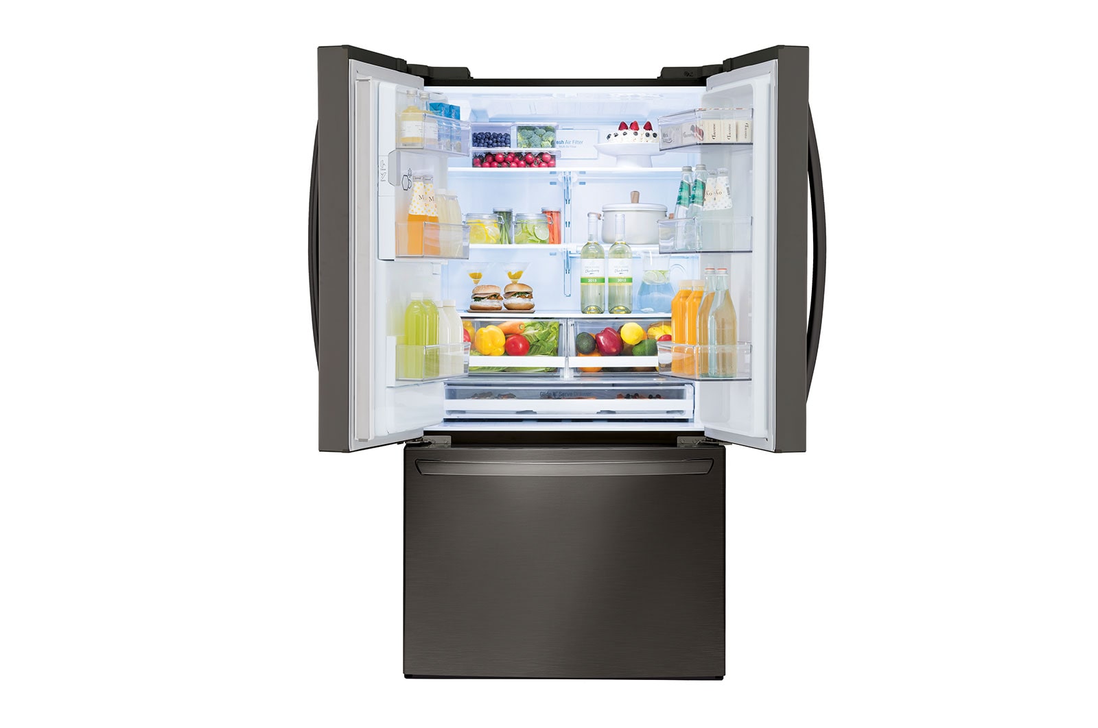 LG 36" Black Stainless Steel French Door Refrigerator, 28 cu.ft., LFXS28968D